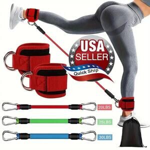 6pcs Ankle Resistance Bands •Working Out Leg & Butt Training Ankle Straps •Cuffs